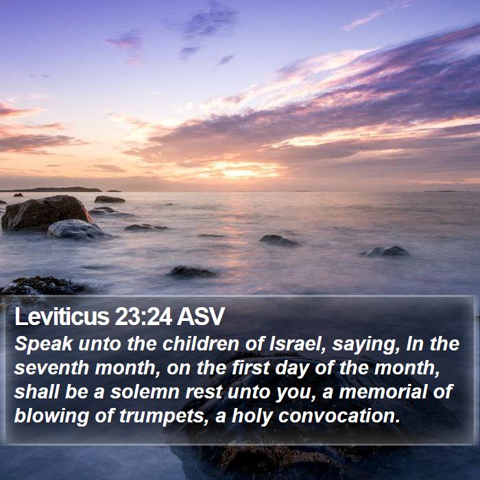 Leviticus 23:24 ASV Bible Study