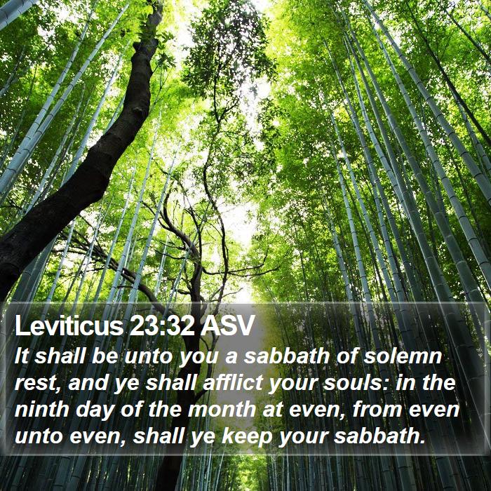 Leviticus 23:32 ASV Bible Study