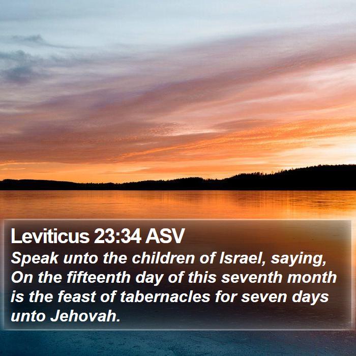 Leviticus 23:34 ASV Bible Study