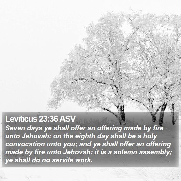 Leviticus 23:36 ASV Bible Study