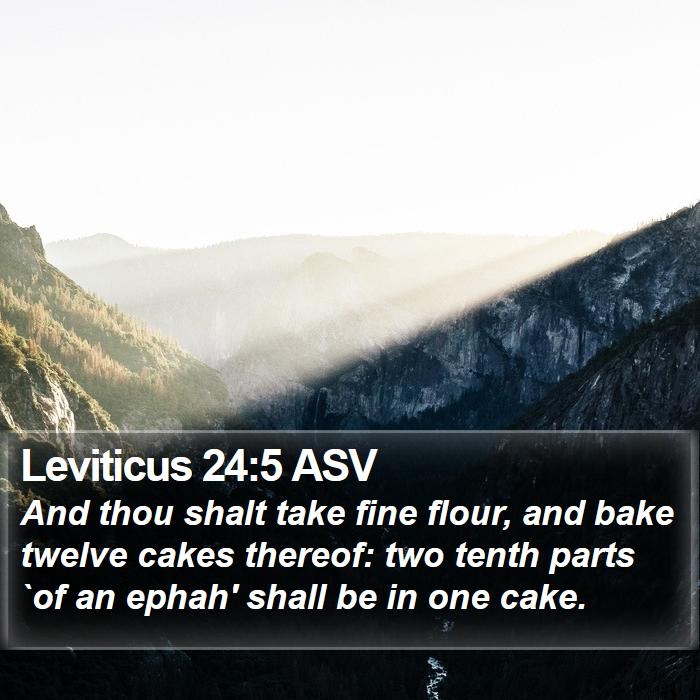 Leviticus 24:5 ASV Bible Study