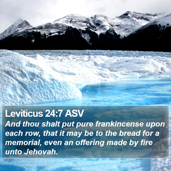 Leviticus 24:7 ASV Bible Study