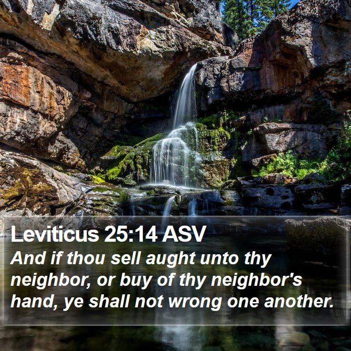 Leviticus 25:14 ASV Bible Study