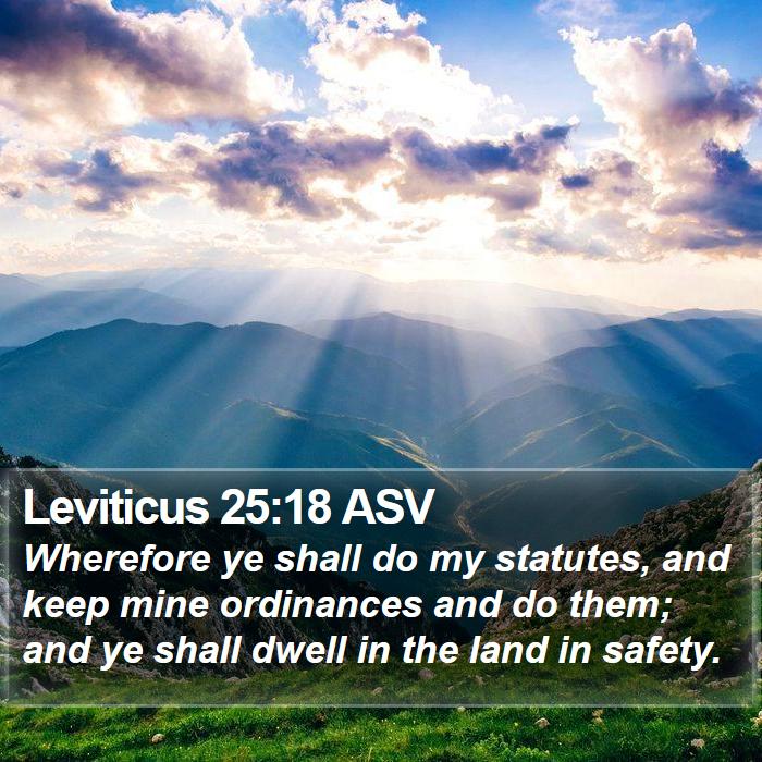 Leviticus 25:18 ASV Bible Study