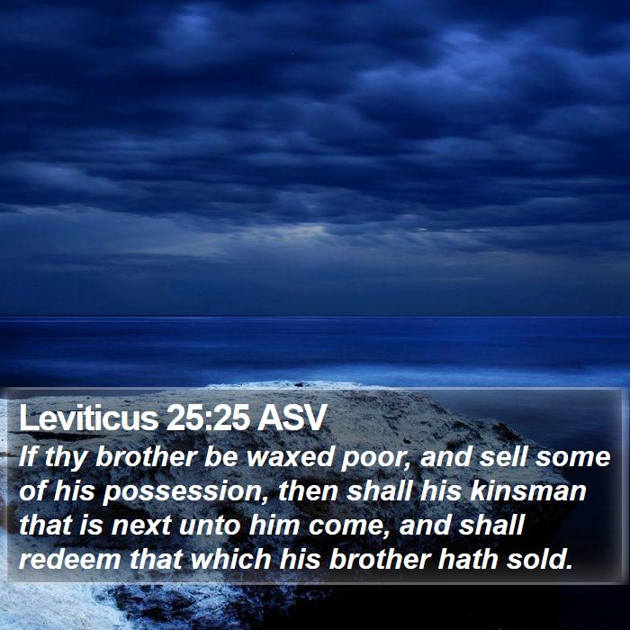 Leviticus 25:25 ASV Bible Study