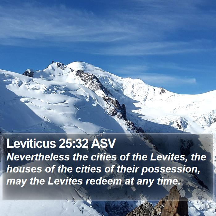 Leviticus 25:32 ASV Bible Study