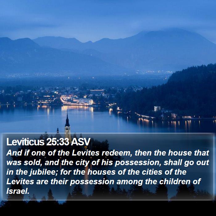 Leviticus 25:33 ASV Bible Study