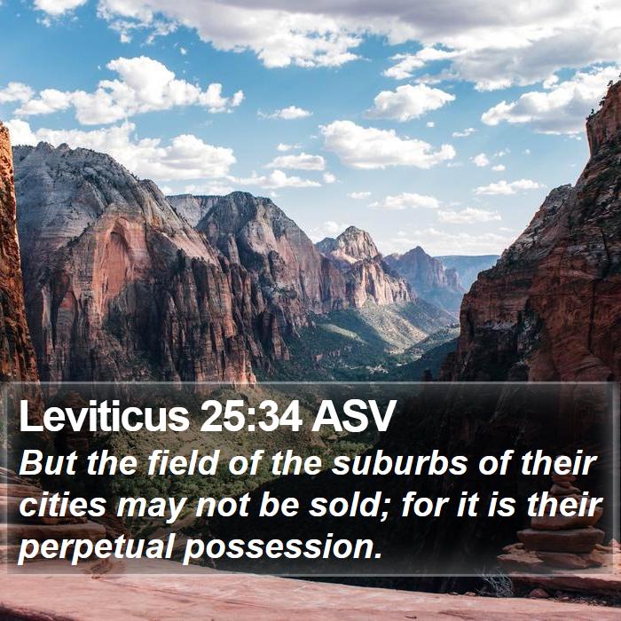 Leviticus 25:34 ASV Bible Study