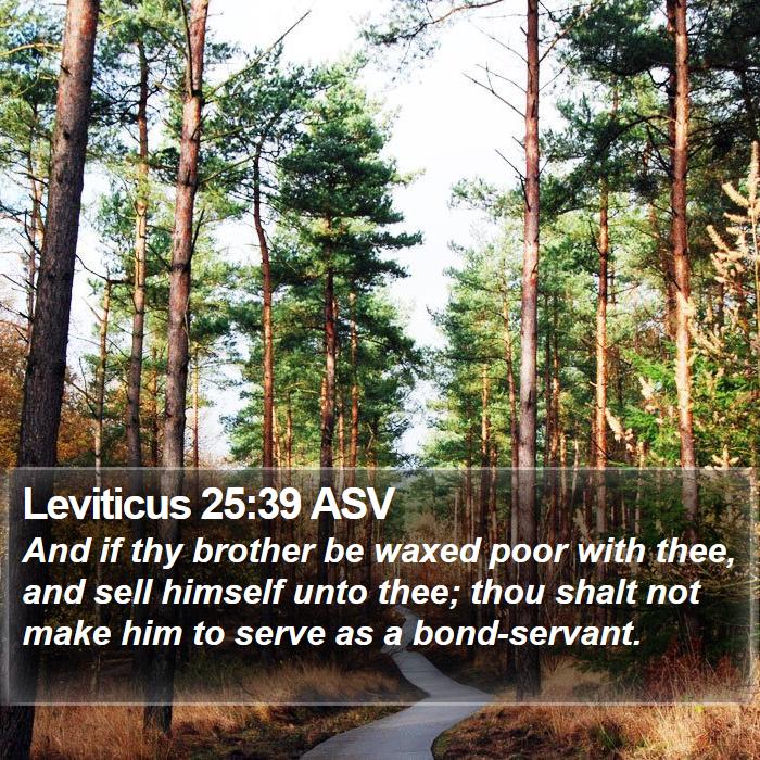 Leviticus 25:39 ASV Bible Study