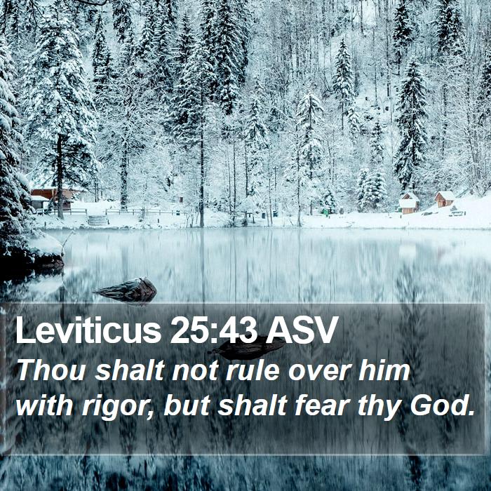 Leviticus 25:43 ASV Bible Study