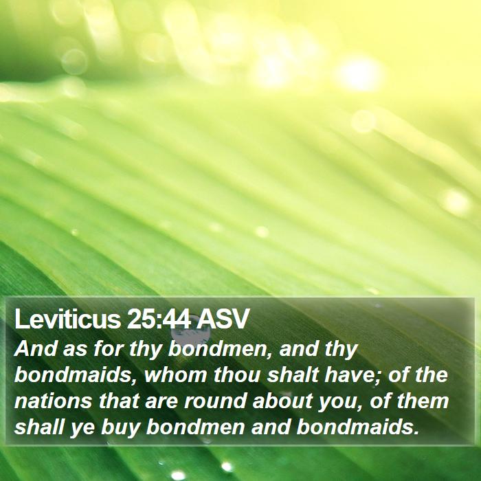 Leviticus 25:44 ASV Bible Study