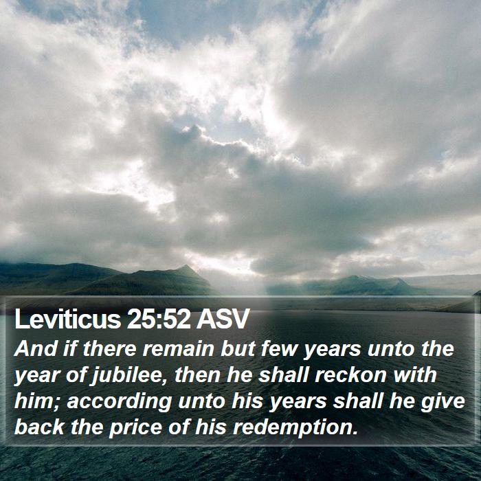 Leviticus 25:52 ASV Bible Study