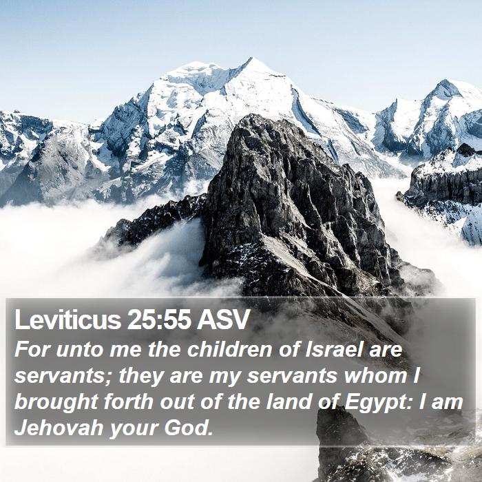 Leviticus 25:55 ASV Bible Study