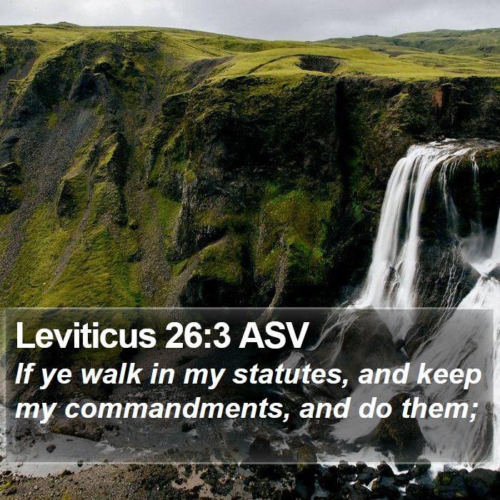 Leviticus 26:3 ASV Bible Study