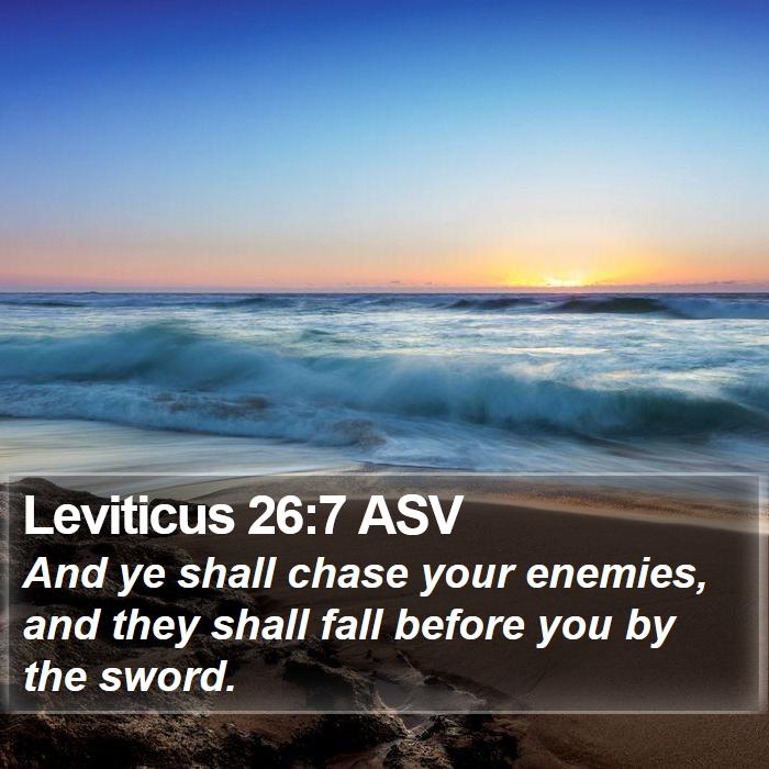 Leviticus 26:7 ASV Bible Study