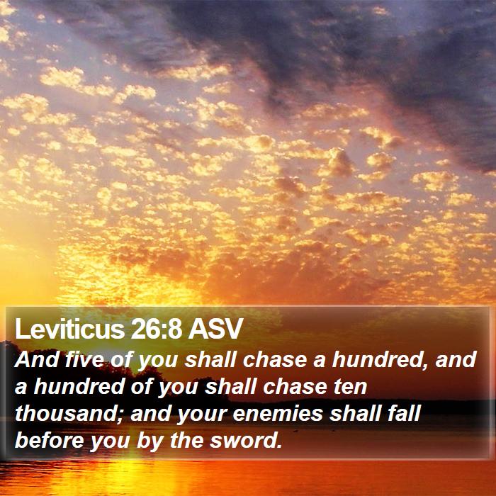 Leviticus 26:8 ASV Bible Study