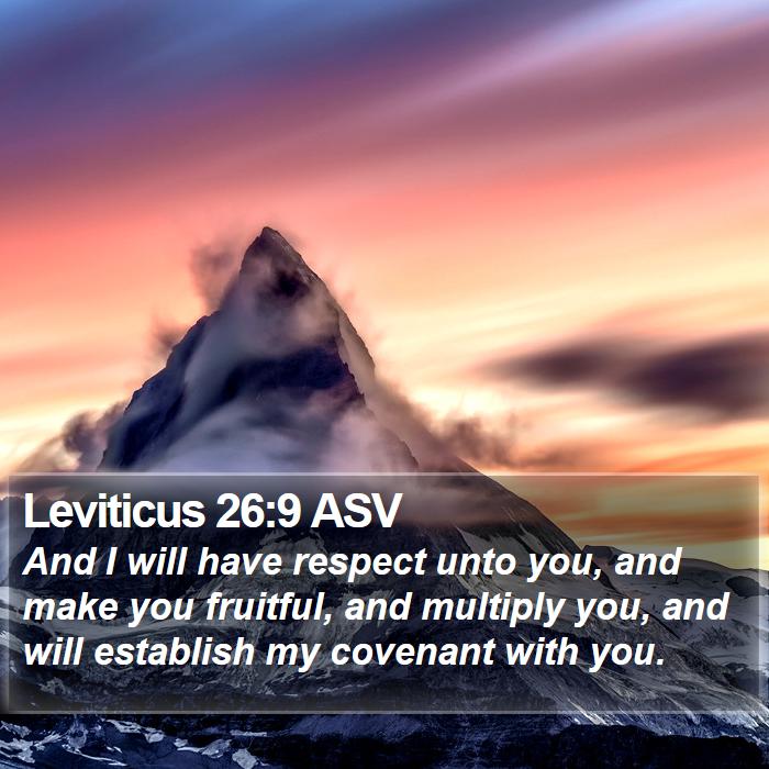 Leviticus 26:9 ASV Bible Study