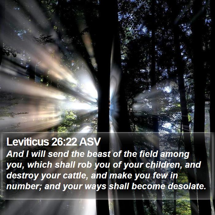 Leviticus 26:22 ASV Bible Study