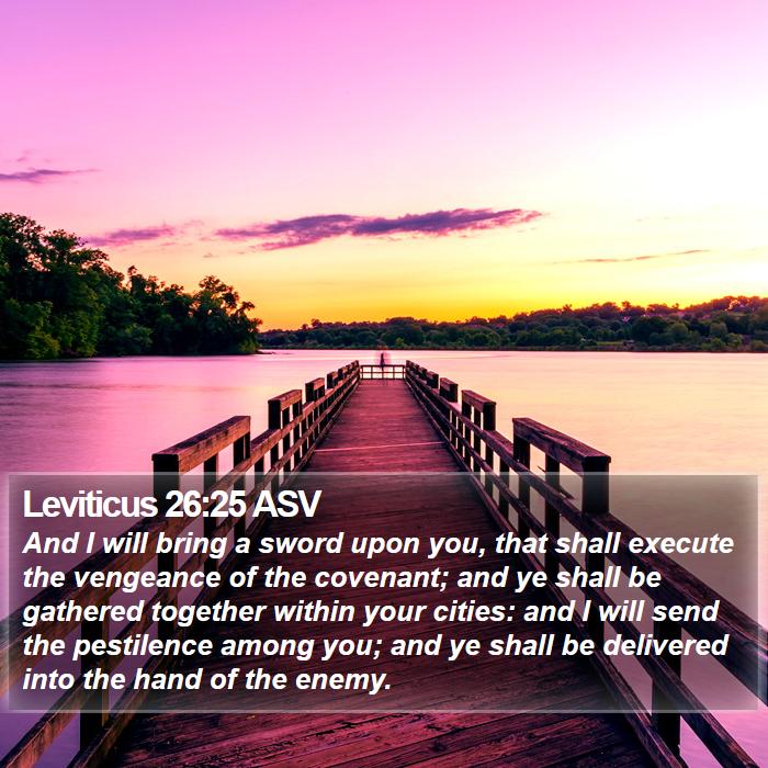 Leviticus 26:25 ASV Bible Study