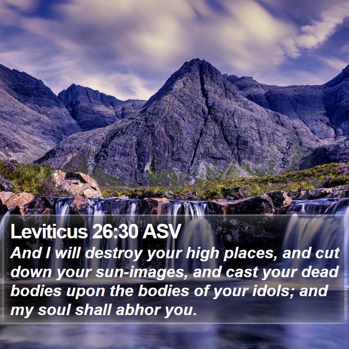 Leviticus 26:30 ASV Bible Study