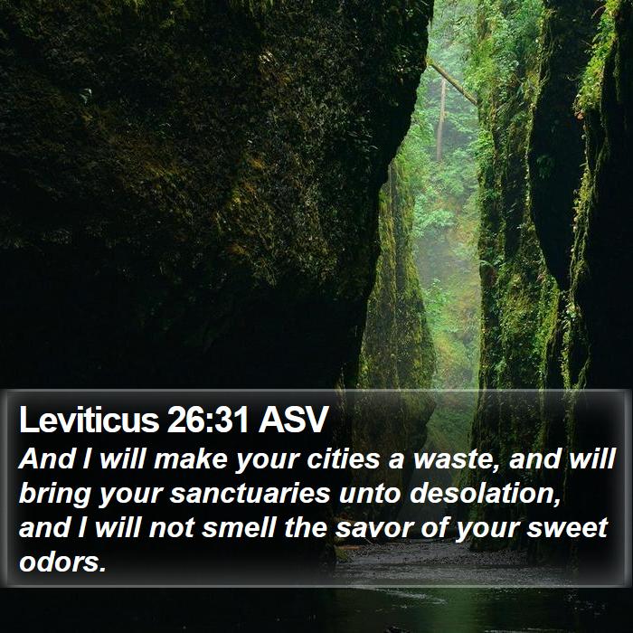 Leviticus 26:31 ASV Bible Study