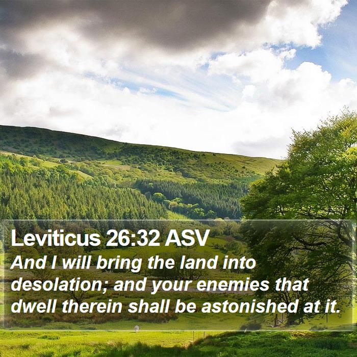 Leviticus 26:32 ASV Bible Study