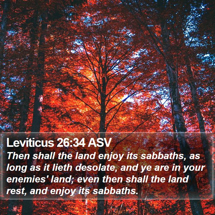 Leviticus 26:34 ASV Bible Study