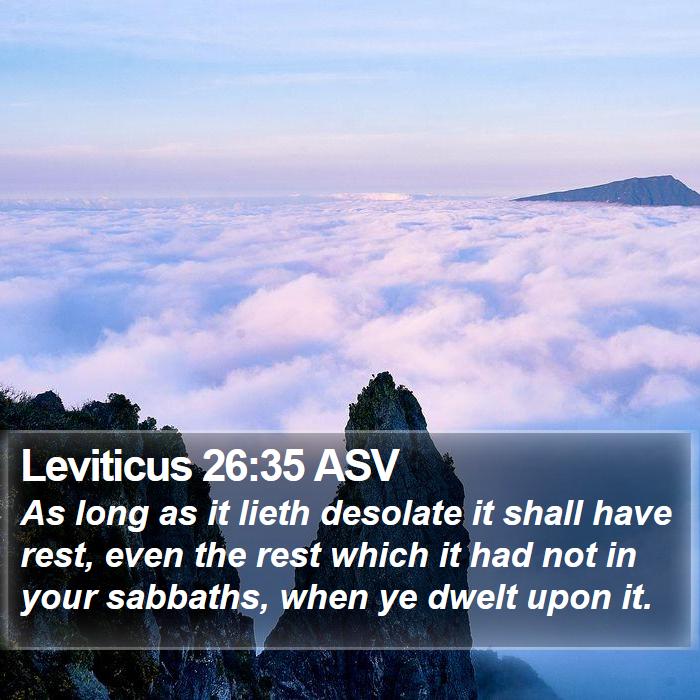 Leviticus 26:35 ASV Bible Study