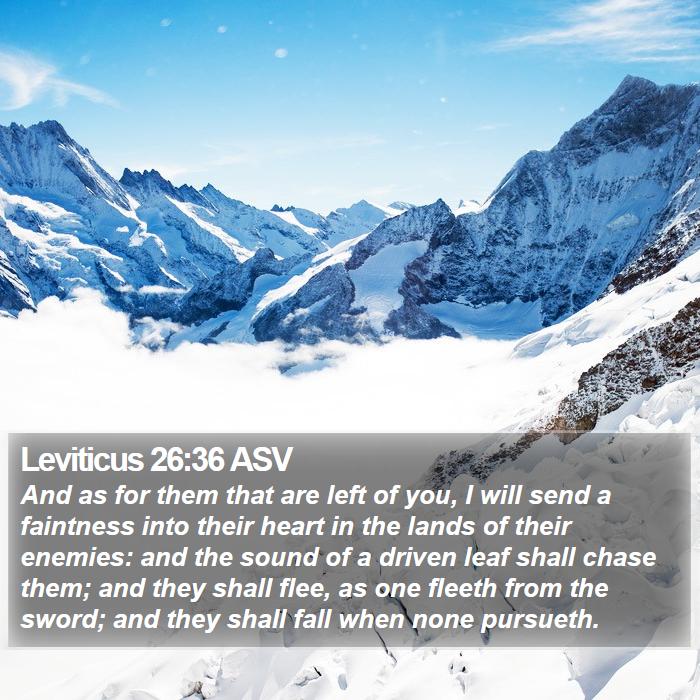 Leviticus 26:36 ASV Bible Study