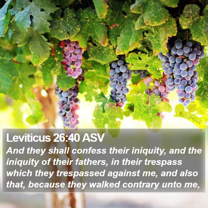 Leviticus 26:40 ASV Bible Study