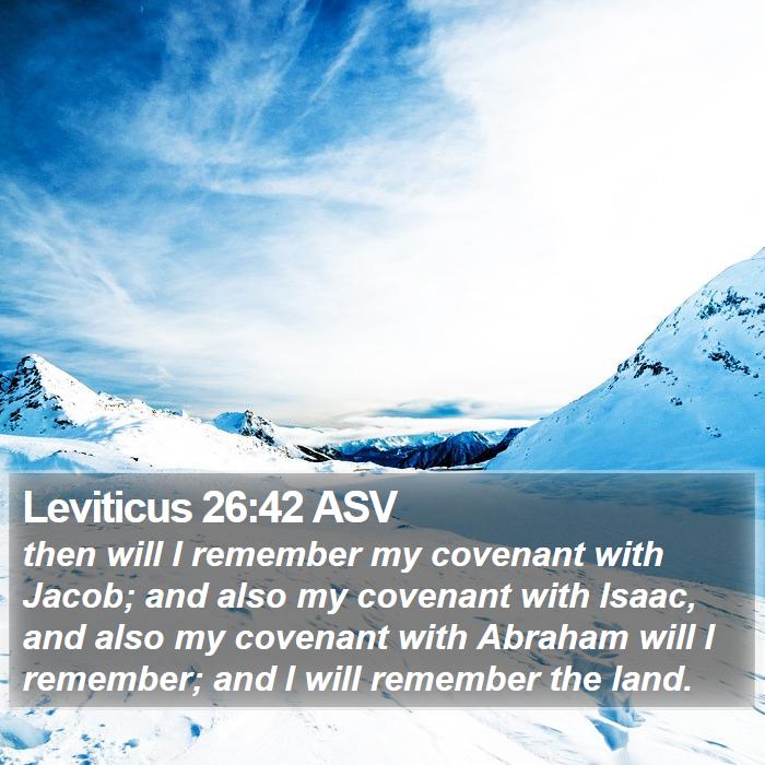 Leviticus 26:42 ASV Bible Study