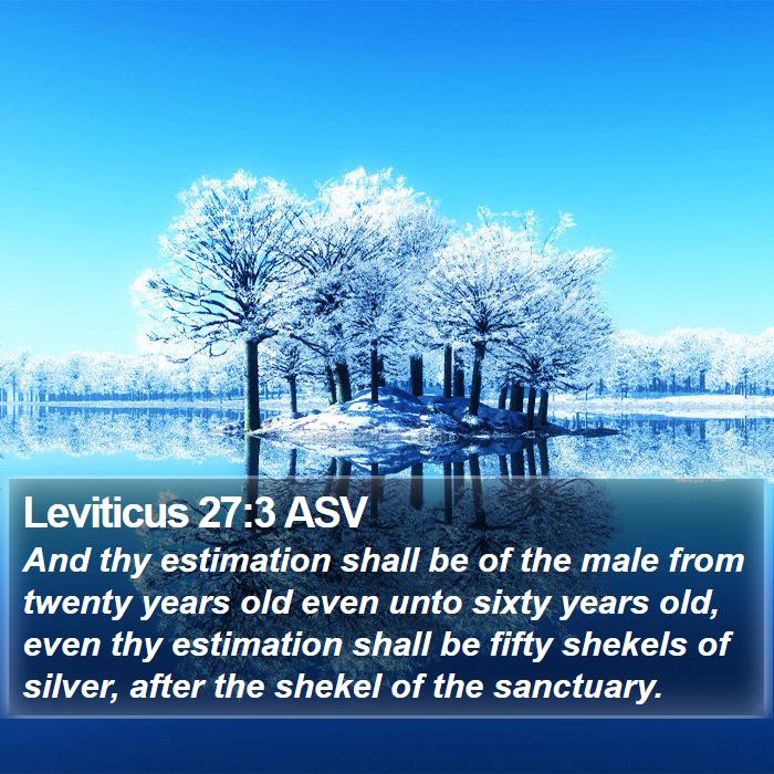 Leviticus 27:3 ASV Bible Study