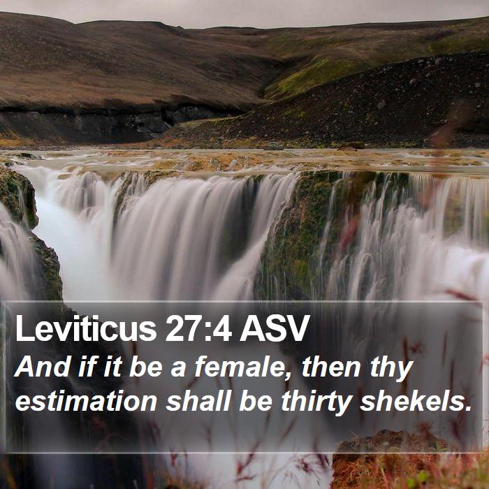 Leviticus 27:4 ASV Bible Study