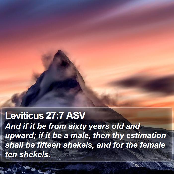 Leviticus 27:7 ASV Bible Study