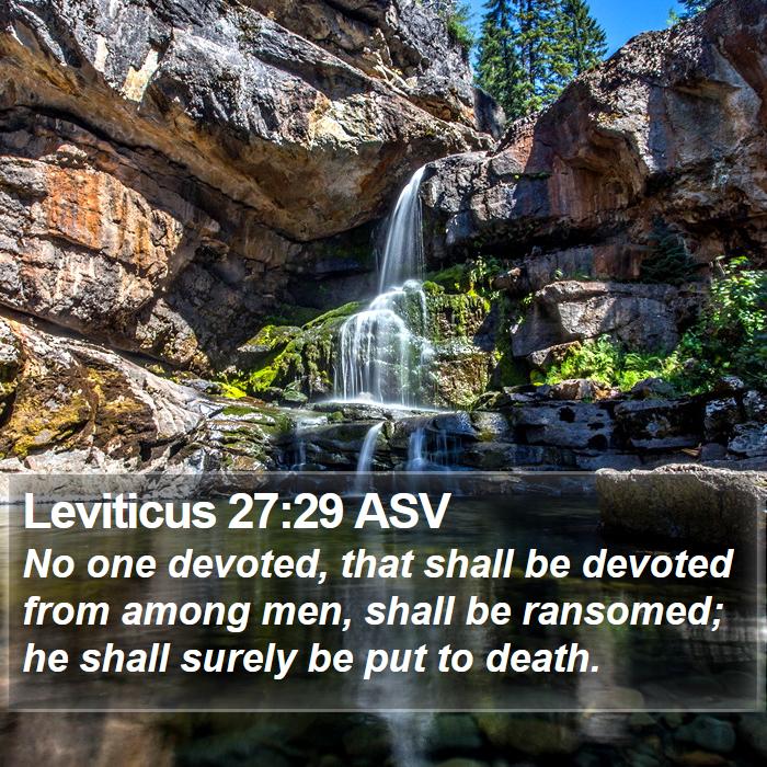 Leviticus 27:29 ASV Bible Study