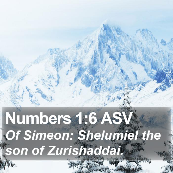 Numbers 1:6 ASV Bible Study