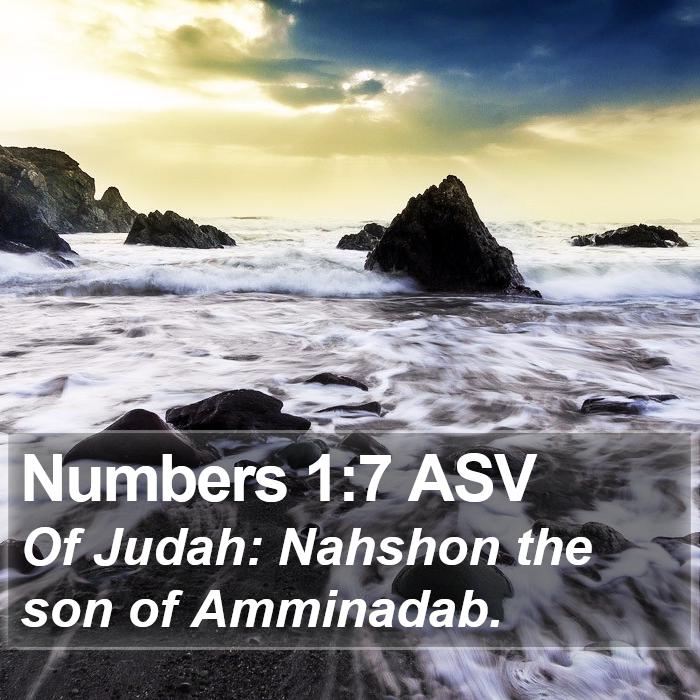 Numbers 1:7 ASV Bible Study