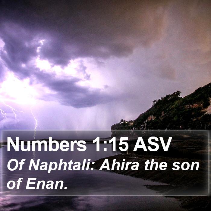 Numbers 1:15 ASV Bible Study