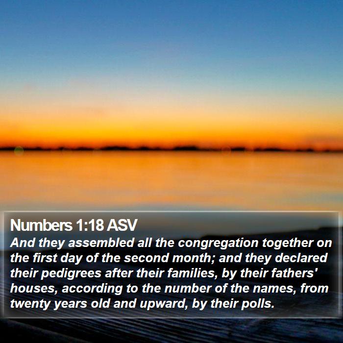 Numbers 1:18 ASV Bible Study