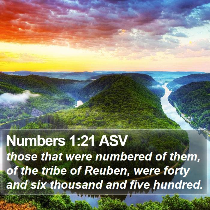 Numbers 1:21 ASV Bible Study