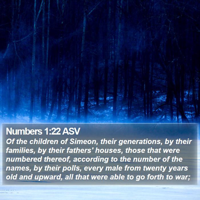 Numbers 1:22 ASV Bible Study