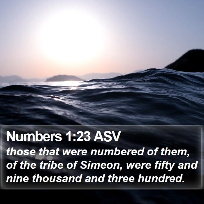 Numbers 1:23 ASV Bible Study