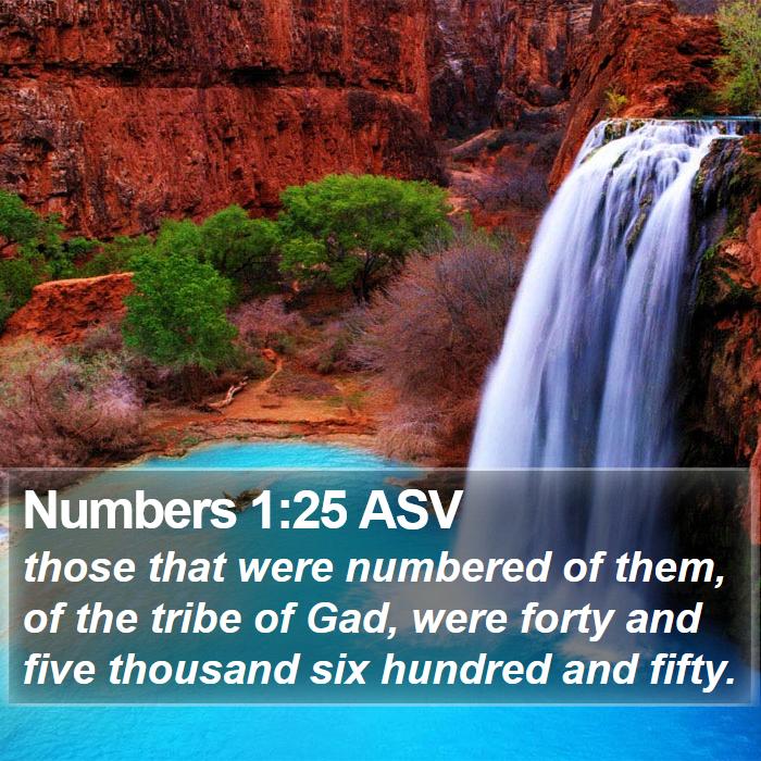 Numbers 1:25 ASV Bible Study