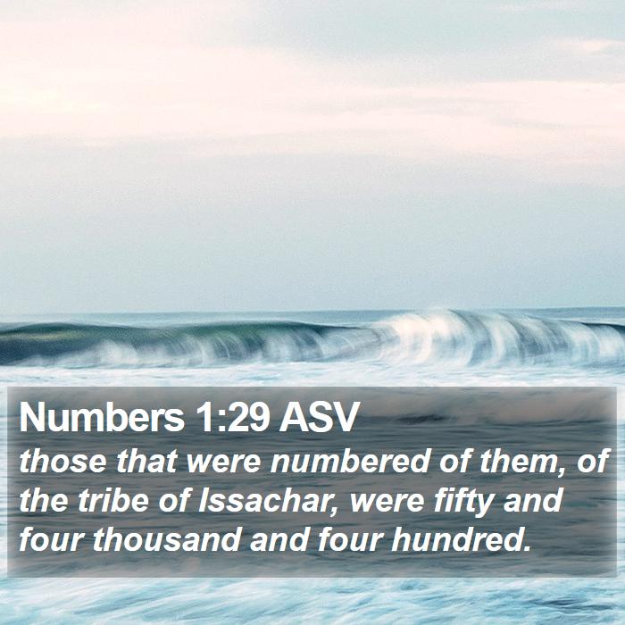 Numbers 1:29 ASV Bible Study