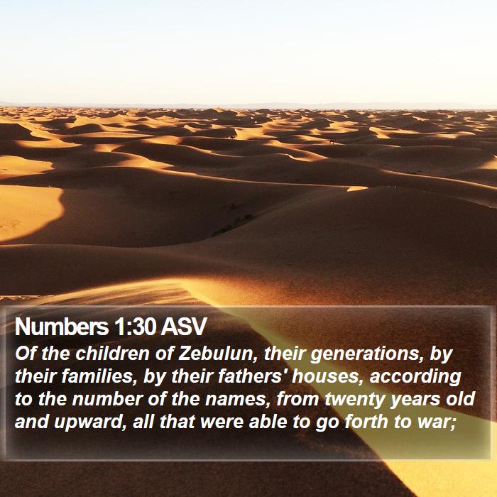 Numbers 1:30 ASV Bible Study