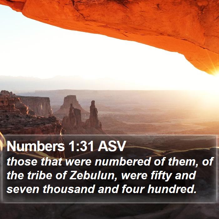 Numbers 1:31 ASV Bible Study