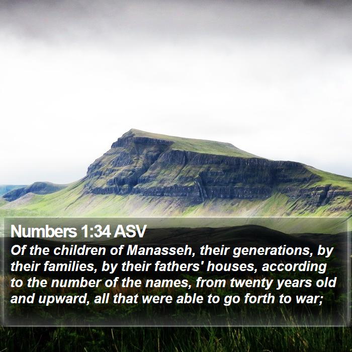 Numbers 1:34 ASV Bible Study