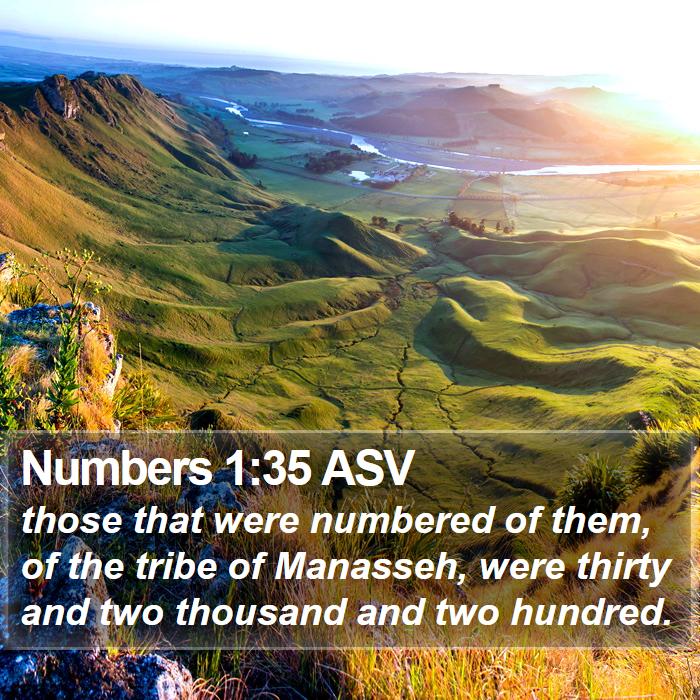 Numbers 1:35 ASV Bible Study