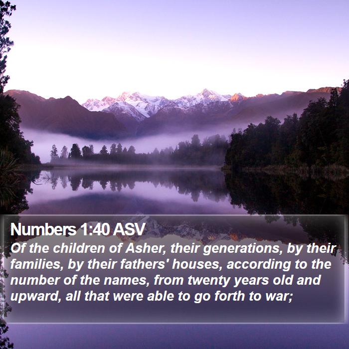 Numbers 1:40 ASV Bible Study