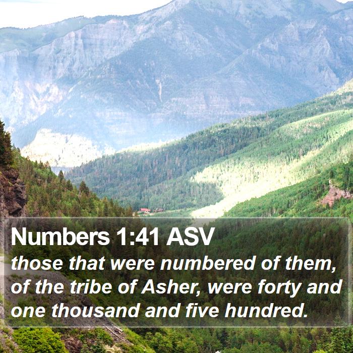 Numbers 1:41 ASV Bible Study